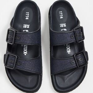 Birkenstock Arizona Raffia Luxe Sandals Brand New